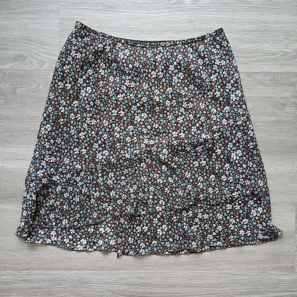 Elegant Floral A-Line Mid Skirt